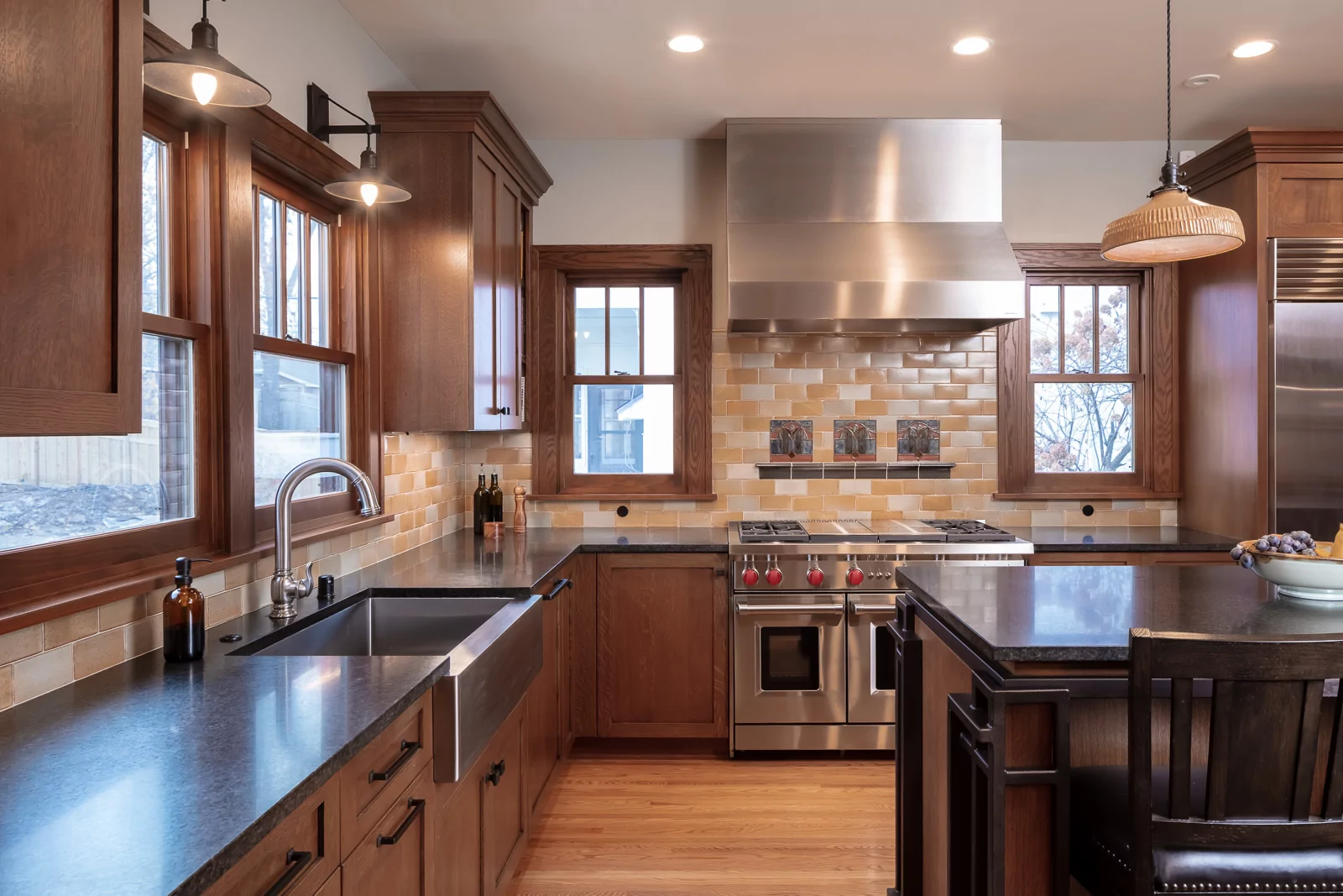 Remodeled kitchen within a modern home